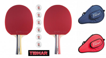 TIBHAR Tischtennis-Set POWERCARBON XT